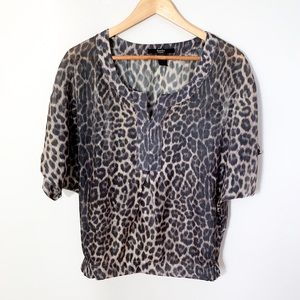 Symthe Leopard Dolman Sleeve Blouse
